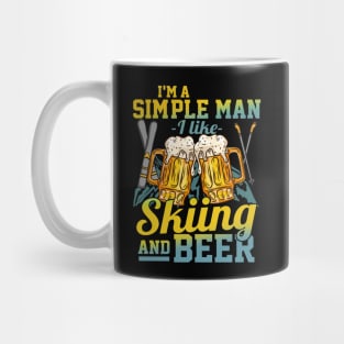 I'm A Simple Man I Love Skiing And Beer Gift Mug